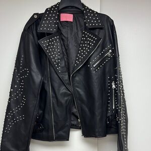 Studded Black Leather Jacket